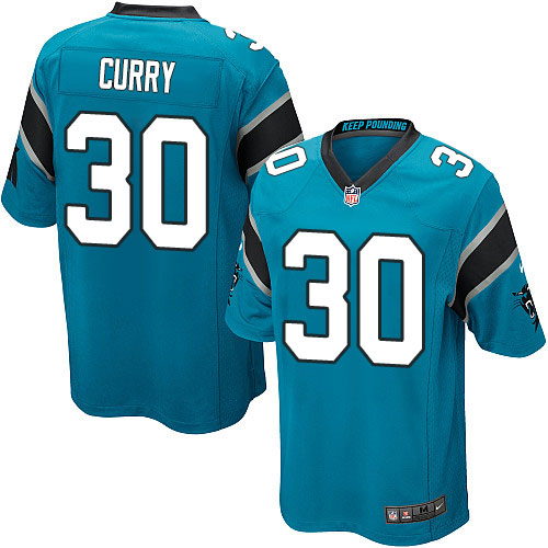 Men's Nike Carolina Panthers #30 Stephen Curry Game Blue Alternate NFL Jersey