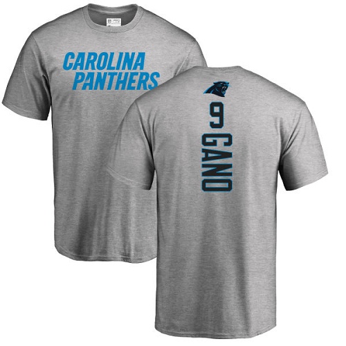 NFL Nike Carolina Panthers #9 Graham Gano Ash Backer T-Shirt