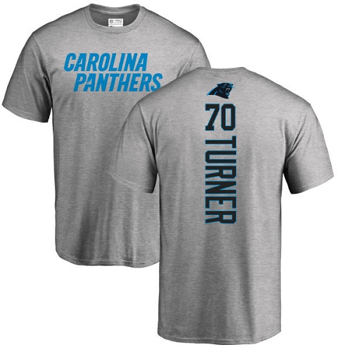 NFL Nike Carolina Panthers #70 Trai Turner Ash Backer T-Shirt