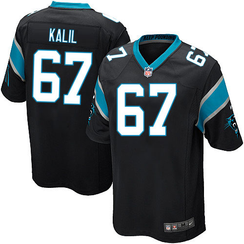 Men's Nike Carolina Panthers #67 Ryan Kalil Game Black Team Color NFL Jersey