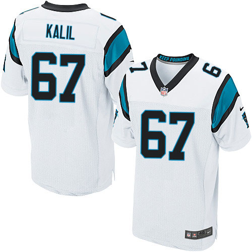 Men's Nike Carolina Panthers #67 Ryan Kalil Elite White NFL Jersey
