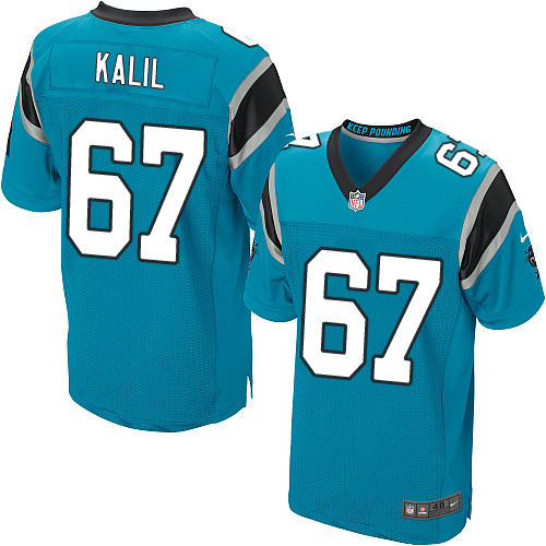 Men's Nike Carolina Panthers #67 Ryan Kalil Elite Blue Alternate NFL Jersey