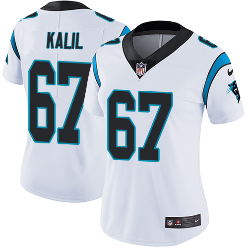 Women's Nike Carolina Panthers #67 Ryan Kalil White Vapor Untouchable Limited Player NFL Jersey