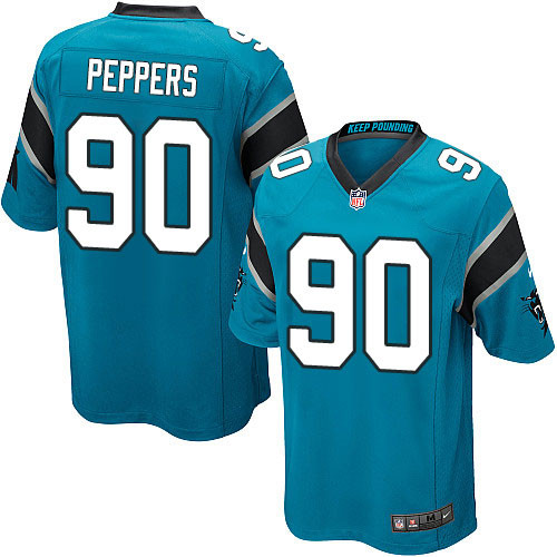 Men's Nike Carolina Panthers #90 Julius Peppers Game Blue Alternate NFL Jersey