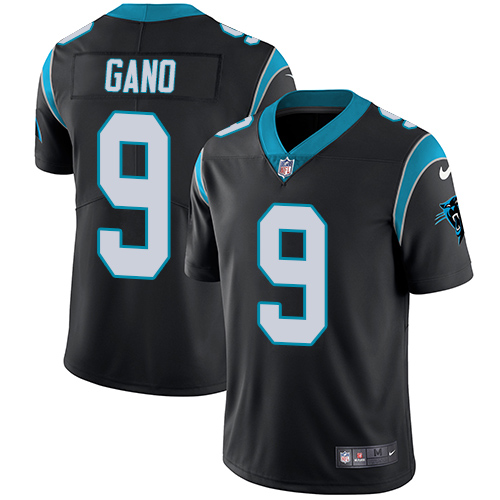 Men's Nike Carolina Panthers #9 Graham Gano Black Team Color Vapor Untouchable Limited Player NFL Jersey