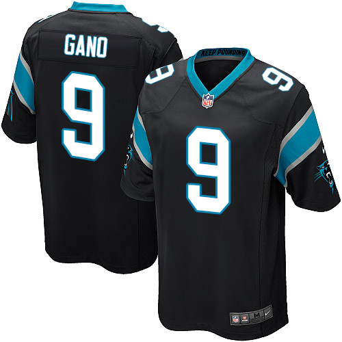 Men's Nike Carolina Panthers #9 Graham Gano Game Black Team Color NFL Jersey