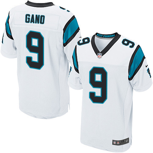 Men's Nike Carolina Panthers #9 Graham Gano Elite White NFL Jersey