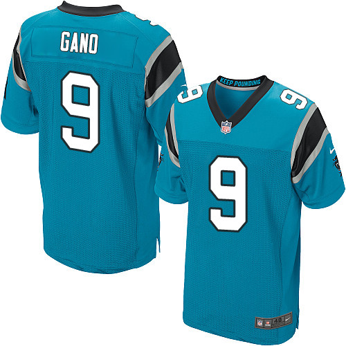 Men's Nike Carolina Panthers #9 Graham Gano Elite Blue Alternate NFL Jersey