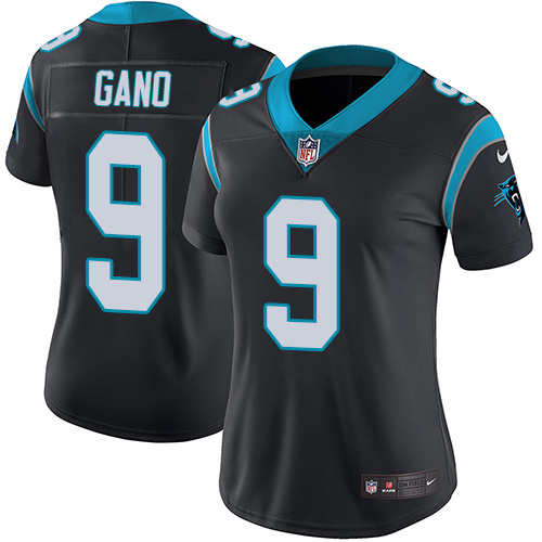 Women's Nike Carolina Panthers #9 Graham Gano Black Team Color Vapor Untouchable Limited Player NFL Jersey
