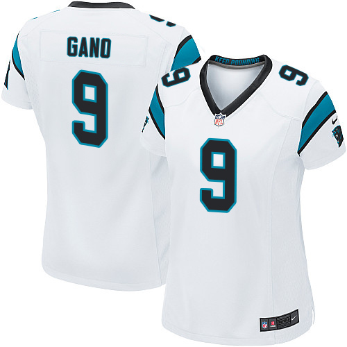 Women's Nike Carolina Panthers #9 Graham Gano Game White NFL Jersey
