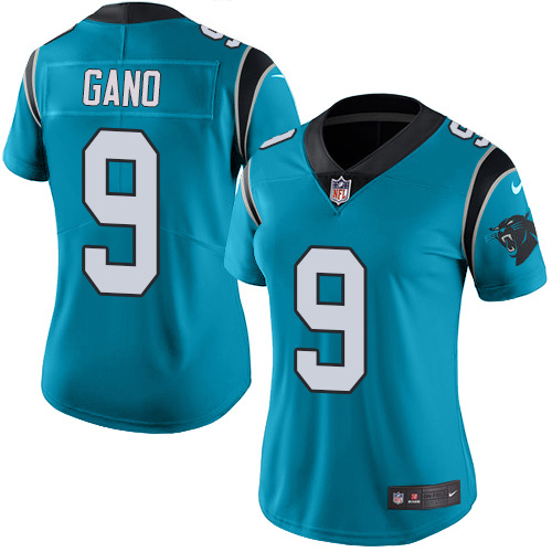 Women's Nike Carolina Panthers #9 Graham Gano Blue Alternate Vapor Untouchable Elite Player NFL Jersey