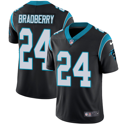 Men's Nike Carolina Panthers #24 James Bradberry Black Team Color Vapor Untouchable Limited Player NFL Jersey