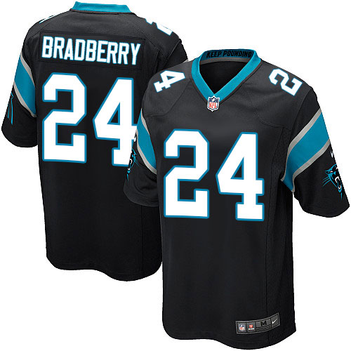 Men's Nike Carolina Panthers #24 James Bradberry Game Black Team Color NFL Jersey