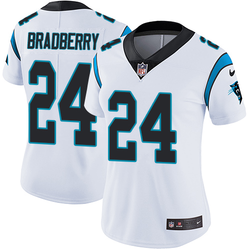 Women's Nike Carolina Panthers #24 James Bradberry White Vapor Untouchable Elite Player NFL Jersey