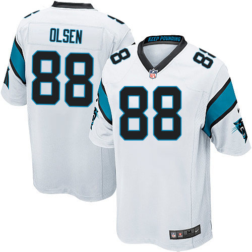 Men's Nike Carolina Panthers #88 Greg Olsen Game White NFL Jersey