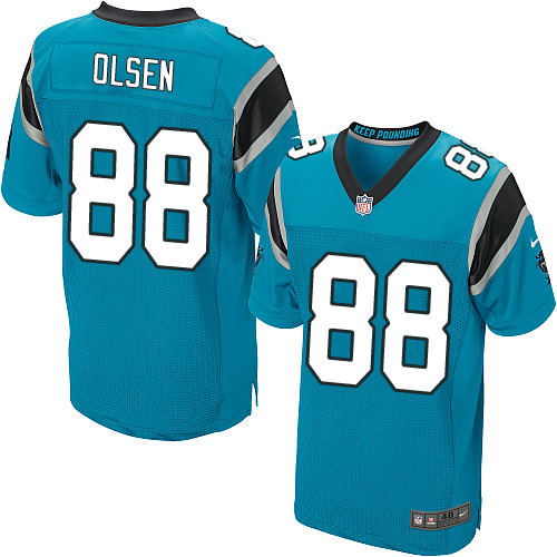 Men's Nike Carolina Panthers #88 Greg Olsen Elite Blue Alternate NFL Jersey