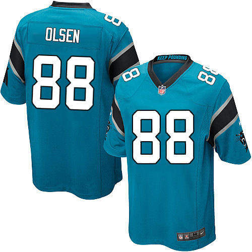 Men's Nike Carolina Panthers #88 Greg Olsen Game Blue Alternate NFL Jersey