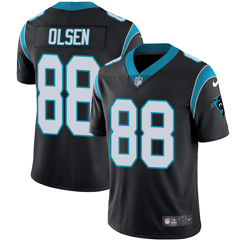 Youth Nike Carolina Panthers #88 Greg Olsen Black Team Color Vapor Untouchable Elite Player NFL Jersey
