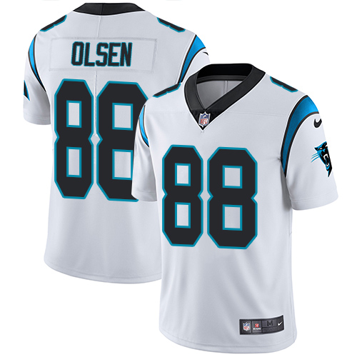 Youth Nike Carolina Panthers #88 Greg Olsen White Vapor Untouchable Elite Player NFL Jersey