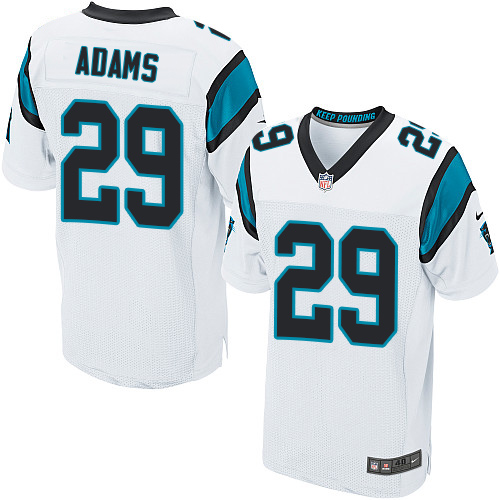 Men's Nike Carolina Panthers #29 Mike Adams Elite White NFL Jersey
