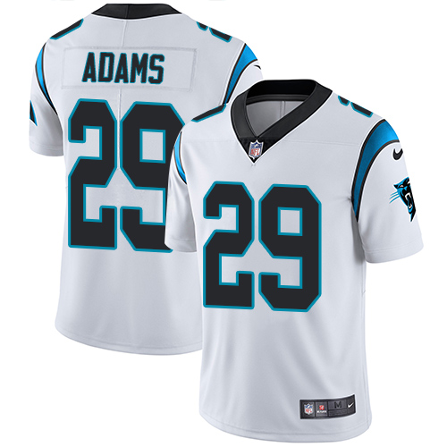 Men's Nike Carolina Panthers #29 Mike Adams White Vapor Untouchable Limited Player NFL Jersey