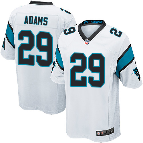 Men's Nike Carolina Panthers #29 Mike Adams Game White NFL Jersey