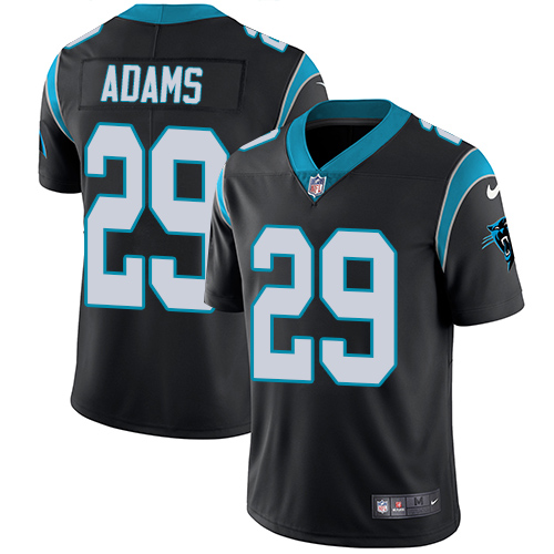 Youth Nike Carolina Panthers #29 Mike Adams Black Team Color Vapor Untouchable Limited Player NFL Jersey
