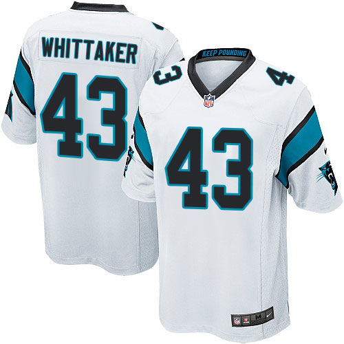 Men's Nike Carolina Panthers #43 Fozzy Whittaker Game White NFL Jersey