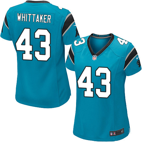 Women's Nike Carolina Panthers #43 Fozzy Whittaker Game Blue Alternate NFL Jersey