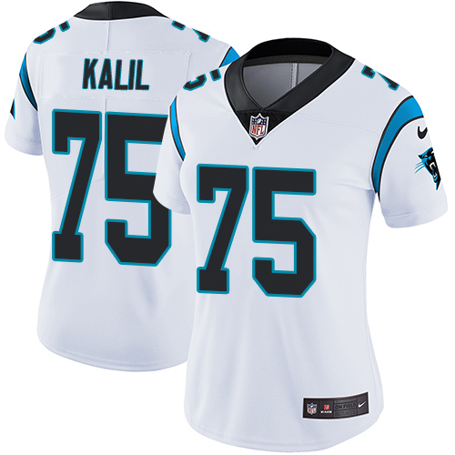 Women's Nike Carolina Panthers #75 Matt Kalil White Vapor Untouchable Elite Player NFL Jersey