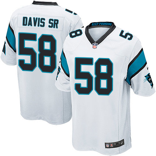 Men's Nike Carolina Panthers #58 Thomas Davis Game White NFL Jersey