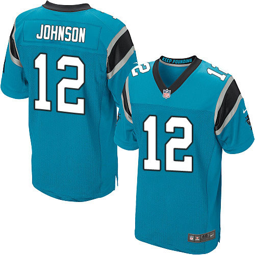 Men's Nike Carolina Panthers #12 Charles Johnson Elite Blue Alternate NFL Jersey
