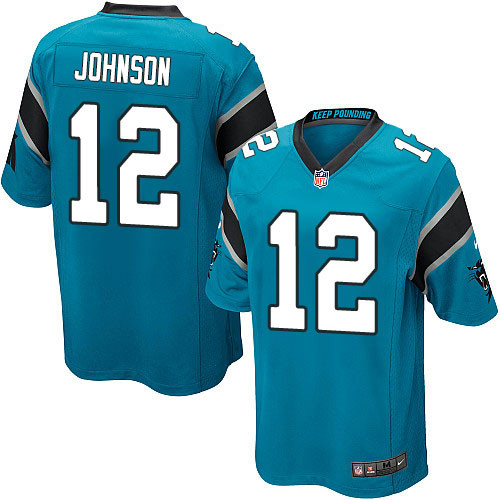 Men's Nike Carolina Panthers #12 Charles Johnson Game Blue Alternate NFL Jersey