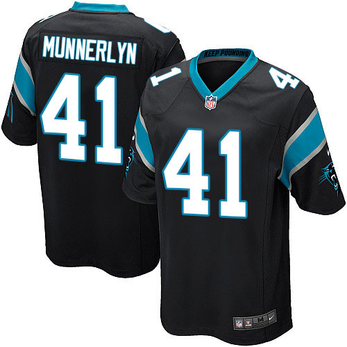 Men's Nike Carolina Panthers #41 Captain Munnerlyn Game Black Team Color NFL Jersey