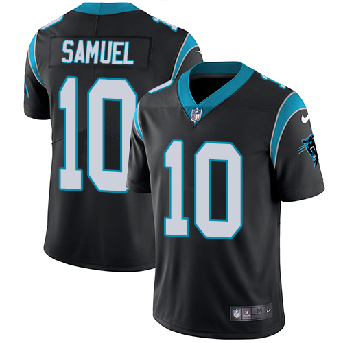 Men's Nike Carolina Panthers #10 Curtis Samuel Black Team Color Vapor Untouchable Limited Player NFL Jersey