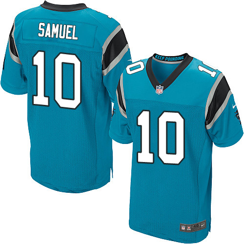 Men's Nike Carolina Panthers #10 Curtis Samuel Elite Blue Alternate NFL Jersey
