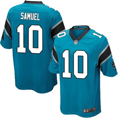 Men's Nike Carolina Panthers #10 Curtis Samuel Game Blue Alternate NFL Jersey