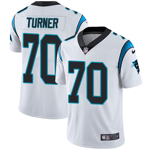 Men's Nike Carolina Panthers #70 Trai Turner White Vapor Untouchable Limited Player NFL Jersey