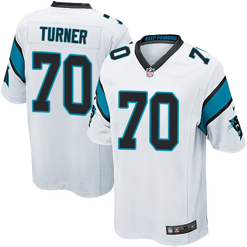 Men's Nike Carolina Panthers #70 Trai Turner Game White NFL Jersey