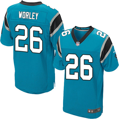 Men's Nike Carolina Panthers #26 Daryl Worley Elite Blue Alternate NFL Jersey