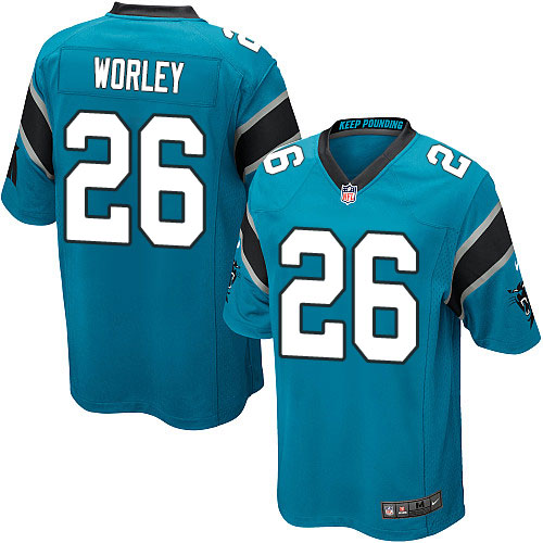Men's Nike Carolina Panthers #26 Daryl Worley Game Blue Alternate NFL Jersey