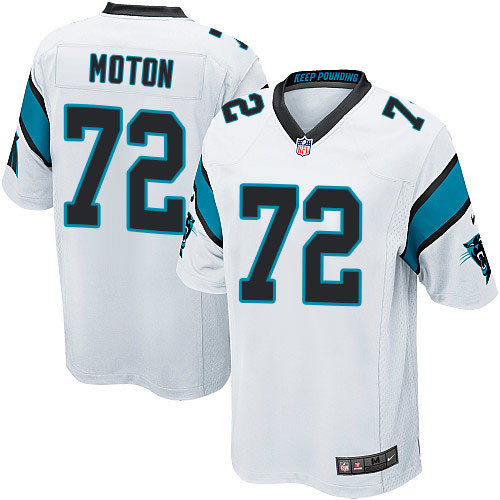 Men's Nike Carolina Panthers #72 Taylor Moton Game White NFL Jersey