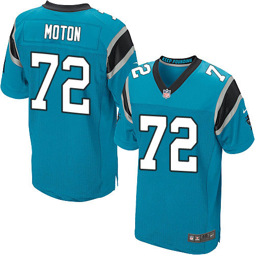 Men's Nike Carolina Panthers #72 Taylor Moton Elite Blue Alternate NFL Jersey