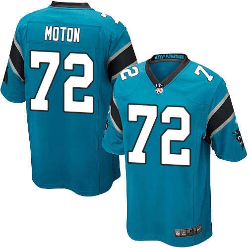 Men's Nike Carolina Panthers #72 Taylor Moton Game Blue Alternate NFL Jersey