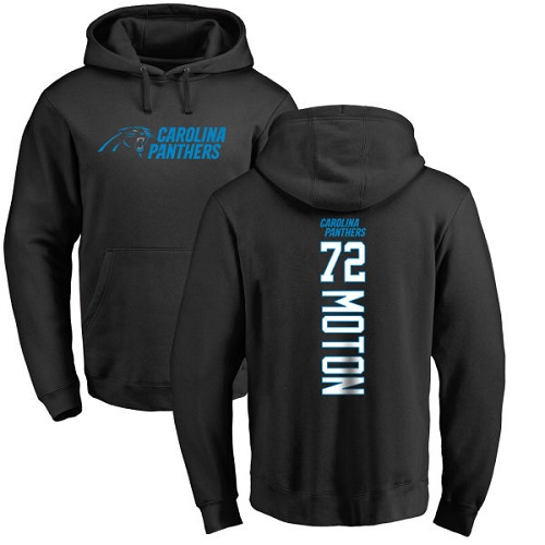 NFL Nike Carolina Panthers #72 Taylor Moton Black Backer Pullover Hoodie