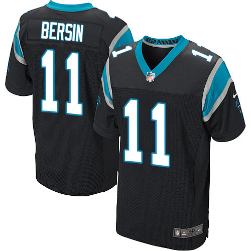 Men's Nike Carolina Panthers #11 Brenton Bersin Elite Black Team Color NFL Jersey
