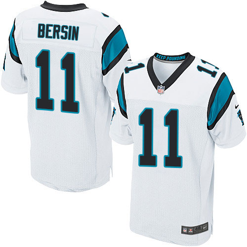 Men's Nike Carolina Panthers #11 Brenton Bersin Elite White NFL Jersey