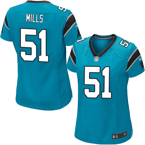 Women's Nike Carolina Panthers #51 Sam Mills Game Blue Alternate NFL Jersey