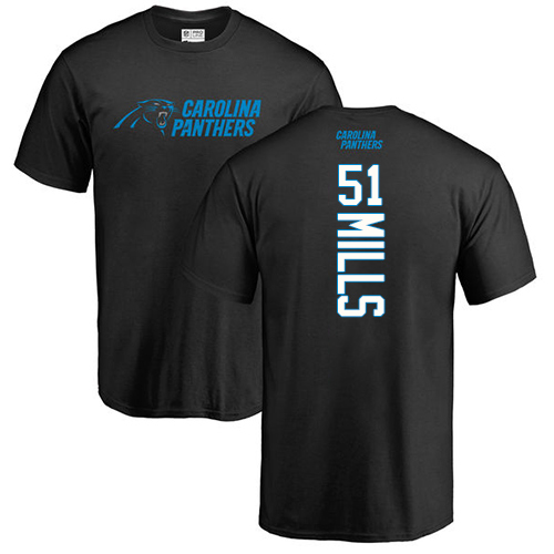 NFL Nike Carolina Panthers #51 Sam Mills Black Backer T-Shirt