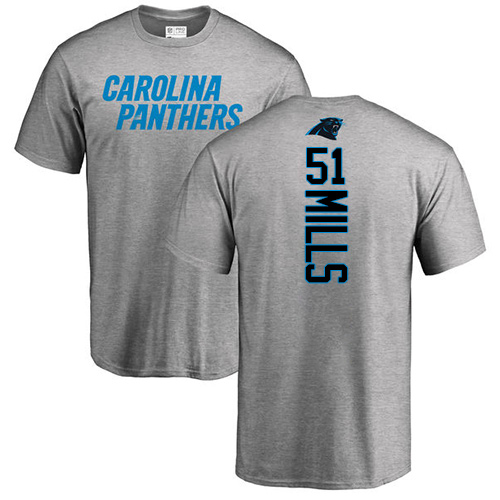 NFL Nike Carolina Panthers #51 Sam Mills Ash Backer T-Shirt